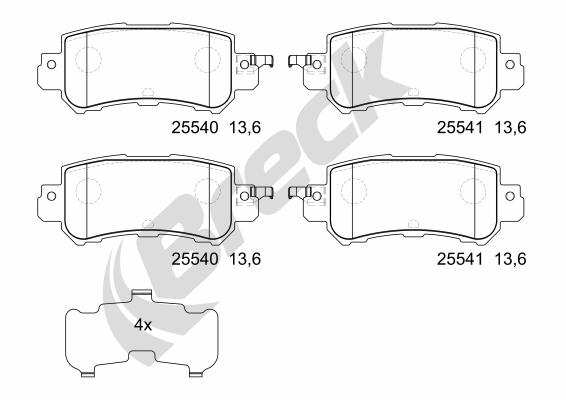 Set placute frana,frana disc 25540 00 702 00 BRECK